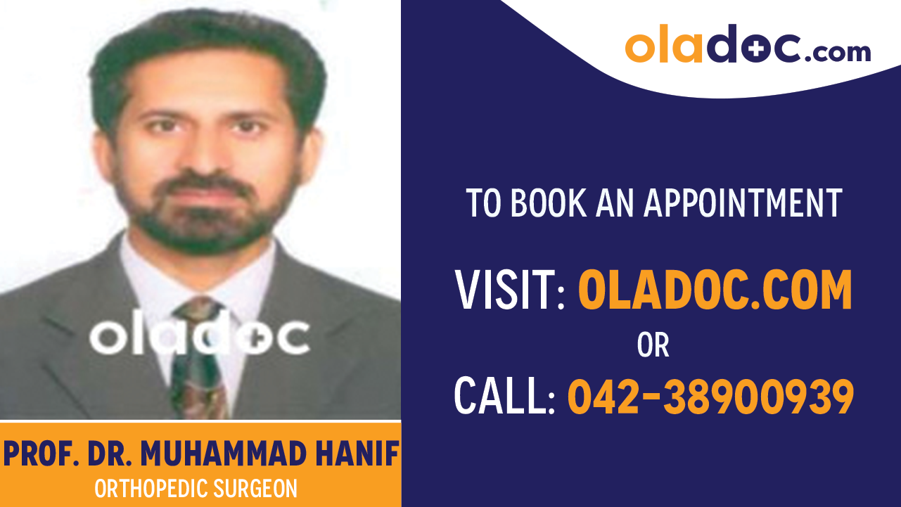 Book appointment with Dr. Muhammad Hanif-best Orthopedic Surgeon in Lahore